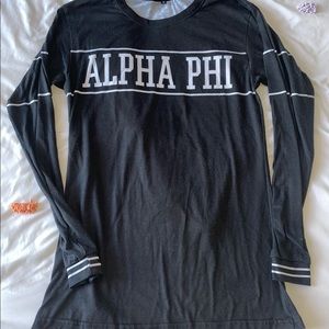 Alpha phi long sleeve screen print shirt